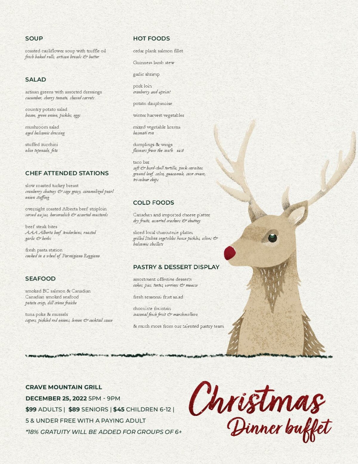 Christmas Dinner Buffet