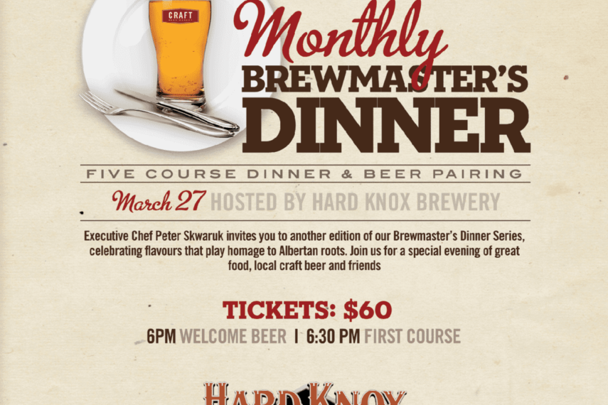 Hard Knox & CRAFT 5 Course Dinner & Local Craft Beer Pairing CRAFT