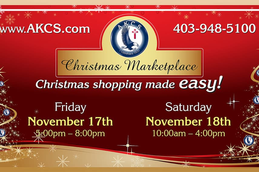Akcs Christmas Marketplace Airdrie Koinonia Christian - 