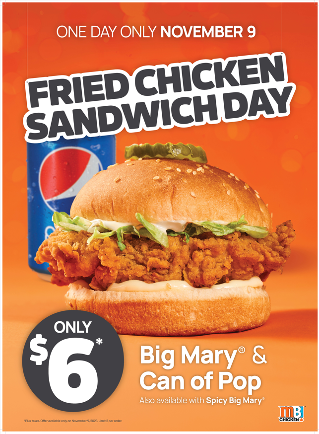 Mary Brown’s Chicken Announces Deal to Celebrate National Fried Chicken