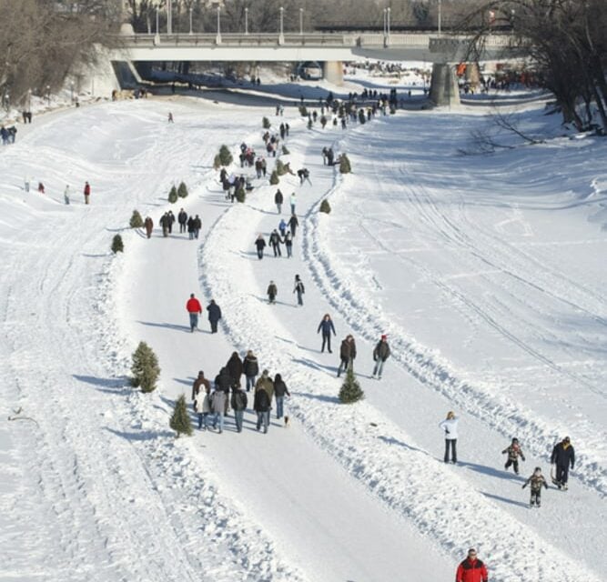 Skate on Winnipeg’s Iconic Nestaweya River Skating Trail