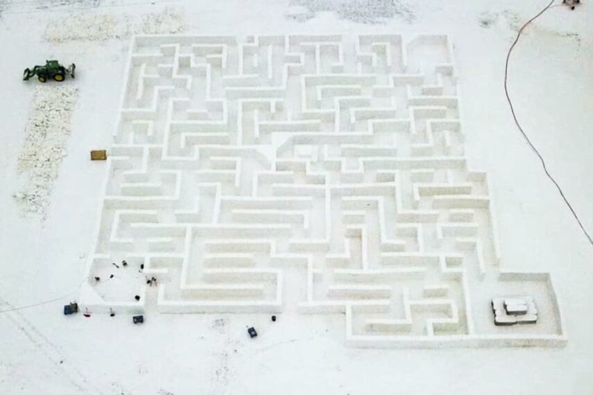The World’s Largest Snow Maze