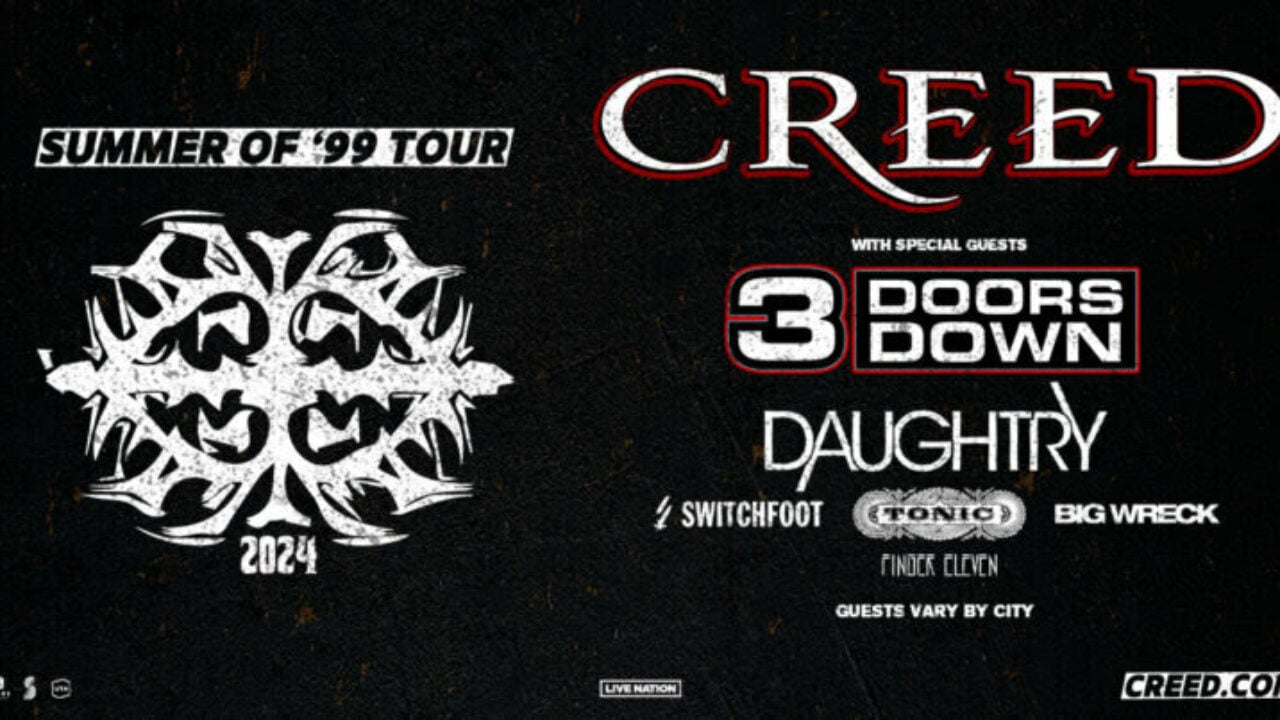 CREED Coming to Toronto in 2024 on Summer Of '99 Tour; Tickets on Sale Oct  31st