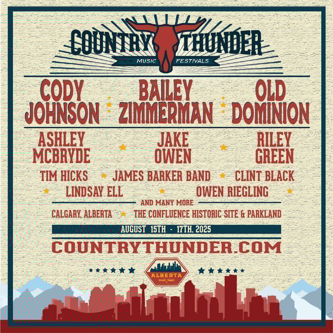 Country Thunder Announce Headliners For 2025 Calgary Summer Music Festival