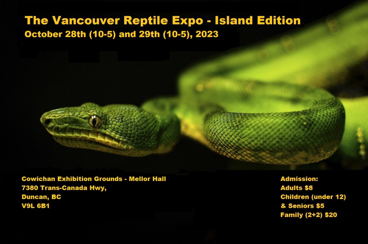 The Vancouver Reptile Expo Island Edition! Cowichan Fairgrounds