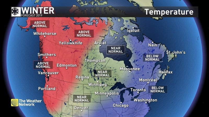 Milder Winter for Western Canada and A Long, Cold Winter for Eastern Canada  - Weather Network's 2018-2019 Winter Forecast